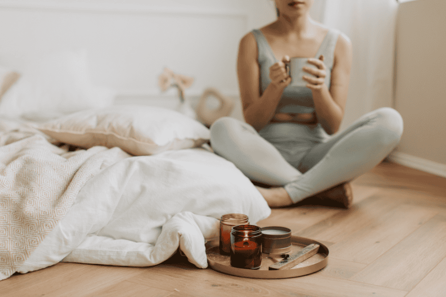 Woman embracing small moments of joy while learning how to feel good enough on her own terms.